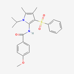 N-[4,5-dimethyl-3-(phenylsulfonyl)-1-(propan-2-yl)-1H-pyrrol-2-yl]-4-methoxybenzamide