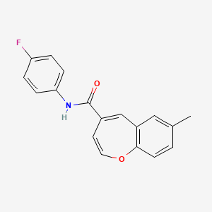 N-(4-fluorophenyl)-7-methyl-1-benzoxepine-4-carboxamide