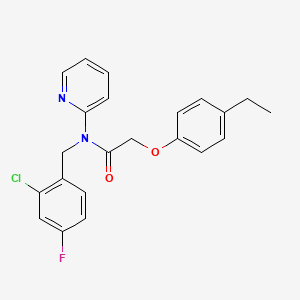 N-(2-chloro-4-fluorobenzyl)-2-(4-ethylphenoxy)-N-(pyridin-2-yl)acetamide