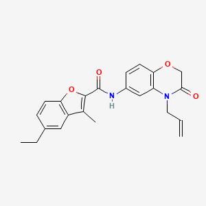 5-ethyl-3-methyl-N-[3-oxo-4-(prop-2-en-1-yl)-3,4-dihydro-2H-1,4-benzoxazin-6-yl]-1-benzofuran-2-carboxamide