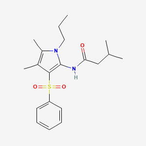 N-[4,5-dimethyl-3-(phenylsulfonyl)-1-propyl-1H-pyrrol-2-yl]-3-methylbutanamide