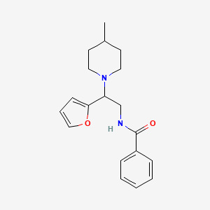 N-[2-(furan-2-yl)-2-(4-methylpiperidin-1-yl)ethyl]benzamide