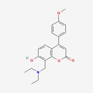 molecular formula C21H23NO4 B11311115 8-[(diethylamino)methyl]-7-hydroxy-4-(4-methoxyphenyl)-2H-chromen-2-one 