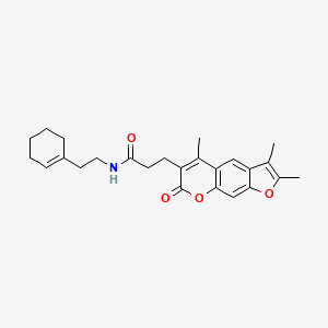 N-(2-cyclohex-1-en-1-ylethyl)-3-(2,3,5-trimethyl-7-oxo-7H-furo[3,2-g]chromen-6-yl)propanamide