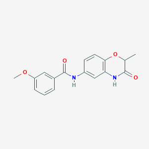 3-methoxy-N-(2-methyl-3-oxo-3,4-dihydro-2H-1,4-benzoxazin-6-yl)benzamide