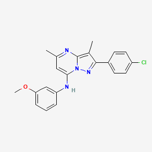 2-(4-chlorophenyl)-N-(3-methoxyphenyl)-3,5-dimethylpyrazolo[1,5-a]pyrimidin-7-amine