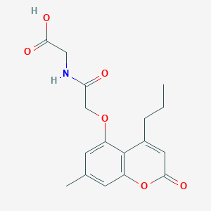 N-{[(7-methyl-2-oxo-4-propyl-2H-chromen-5-yl)oxy]acetyl}glycine