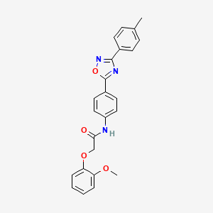 2-(2-methoxyphenoxy)-N-{4-[3-(4-methylphenyl)-1,2,4-oxadiazol-5-yl]phenyl}acetamide