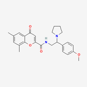 N-[2-(4-methoxyphenyl)-2-(pyrrolidin-1-yl)ethyl]-6,8-dimethyl-4-oxo-4H-chromene-2-carboxamide