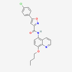 N-(8-butoxyquinolin-5-yl)-5-(4-chlorophenyl)-1,2-oxazole-3-carboxamide