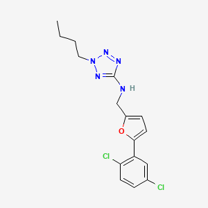 2-butyl-N-{[5-(2,5-dichlorophenyl)-2-furyl]methyl}-2H-tetrazol-5-amine