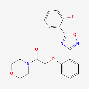 2-{2-[5-(2-Fluorophenyl)-1,2,4-oxadiazol-3-yl]phenoxy}-1-(morpholin-4-yl)ethanone