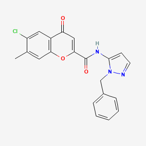 N-(1-benzyl-1H-pyrazol-5-yl)-6-chloro-7-methyl-4-oxo-4H-chromene-2-carboxamide