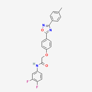 molecular formula C23H17F2N3O3 B11311203 N-(3,4-difluorophenyl)-2-{4-[3-(4-methylphenyl)-1,2,4-oxadiazol-5-yl]phenoxy}acetamide 