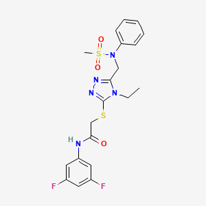 N-(3,5-difluorophenyl)-2-[(4-ethyl-5-{[(methylsulfonyl)(phenyl)amino]methyl}-4H-1,2,4-triazol-3-yl)sulfanyl]acetamide