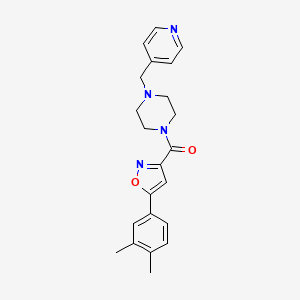 [5-(3,4-Dimethylphenyl)-1,2-oxazol-3-yl][4-(pyridin-4-ylmethyl)piperazin-1-yl]methanone