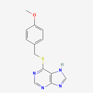 molecular formula C13H12N4OS B11311220 Purine, 6-(p-methoxybenzylthio)- CAS No. 91803-44-0