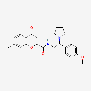 N-[2-(4-methoxyphenyl)-2-(pyrrolidin-1-yl)ethyl]-7-methyl-4-oxo-4H-chromene-2-carboxamide