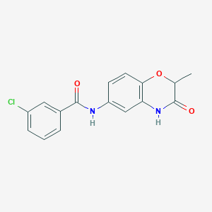 3-chloro-N-(2-methyl-3-oxo-3,4-dihydro-2H-1,4-benzoxazin-6-yl)benzamide