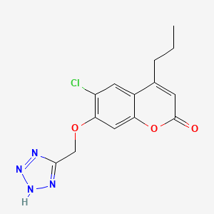 6-chloro-4-propyl-7-(1H-tetrazol-5-ylmethoxy)-2H-chromen-2-one