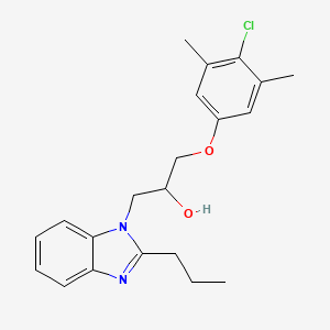 1-(4-chloro-3,5-dimethylphenoxy)-3-(2-propyl-1H-benzimidazol-1-yl)propan-2-ol