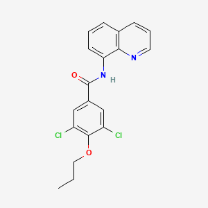 molecular formula C19H16Cl2N2O2 B11311281 3,5-dichloro-4-propoxy-N-(quinolin-8-yl)benzamide 