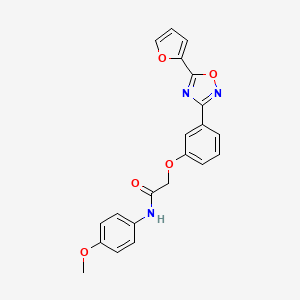 molecular formula C21H17N3O5 B11311288 2-{3-[5-(furan-2-yl)-1,2,4-oxadiazol-3-yl]phenoxy}-N-(4-methoxyphenyl)acetamide 