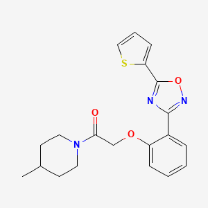 1-(4-Methylpiperidin-1-yl)-2-{2-[5-(thiophen-2-yl)-1,2,4-oxadiazol-3-yl]phenoxy}ethanone