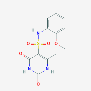 molecular formula C12H13N3O5S B11311305 Pyrimidine-2,4(1H,3H)-dione, 5-(2-methoxyphenylaminosulfonyl)-6-methyl- 