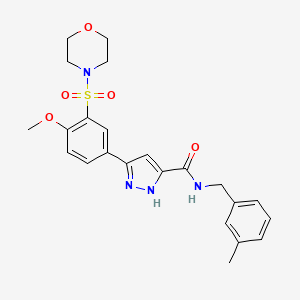 5-[4-methoxy-3-(morpholin-4-ylsulfonyl)phenyl]-N-(3-methylbenzyl)-1H-pyrazole-3-carboxamide