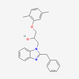 molecular formula C25H26N2O2 B11311368 1-(2-benzyl-1H-benzimidazol-1-yl)-3-(2,5-dimethylphenoxy)propan-2-ol 