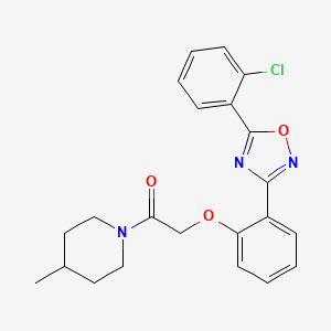 2-{2-[5-(2-Chlorophenyl)-1,2,4-oxadiazol-3-yl]phenoxy}-1-(4-methylpiperidin-1-yl)ethanone