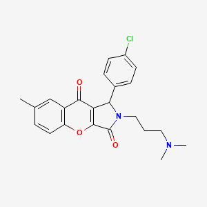 1-(4-Chlorophenyl)-2-[3-(dimethylamino)propyl]-7-methyl-1,2-dihydrochromeno[2,3-c]pyrrole-3,9-dione