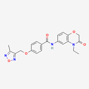 N-(4-ethyl-3-oxo-3,4-dihydro-2H-1,4-benzoxazin-6-yl)-4-[(4-methyl-1,2,5-oxadiazol-3-yl)methoxy]benzamide