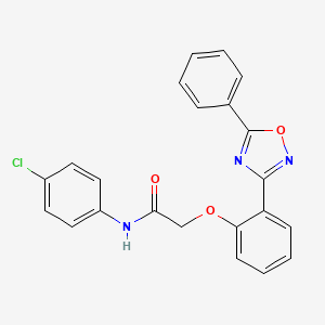 N-(4-chlorophenyl)-2-[2-(5-phenyl-1,2,4-oxadiazol-3-yl)phenoxy]acetamide