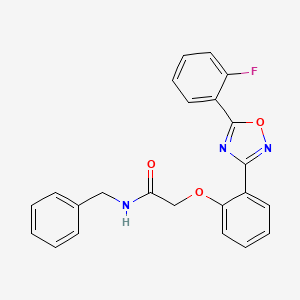 N-benzyl-2-{2-[5-(2-fluorophenyl)-1,2,4-oxadiazol-3-yl]phenoxy}acetamide