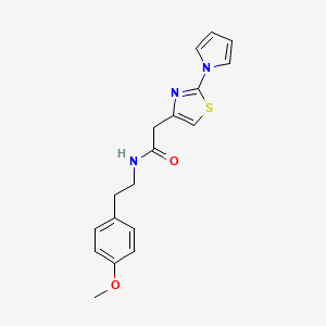 N-[2-(4-methoxyphenyl)ethyl]-2-[2-(1H-pyrrol-1-yl)-1,3-thiazol-4-yl]acetamide