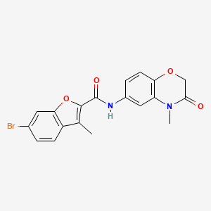 6-bromo-3-methyl-N-(4-methyl-3-oxo-3,4-dihydro-2H-1,4-benzoxazin-6-yl)-1-benzofuran-2-carboxamide