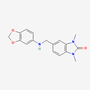 5-[(1,3-benzodioxol-5-ylamino)methyl]-1,3-dimethyl-1,3-dihydro-2H-benzimidazol-2-one