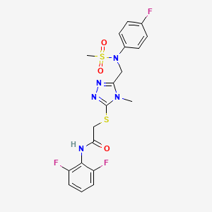 N-(2,6-difluorophenyl)-2-[(5-{[(4-fluorophenyl)(methylsulfonyl)amino]methyl}-4-methyl-4H-1,2,4-triazol-3-yl)sulfanyl]acetamide