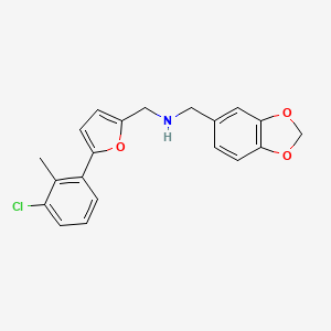 1-(1,3-benzodioxol-5-yl)-N-{[5-(3-chloro-2-methylphenyl)furan-2-yl]methyl}methanamine