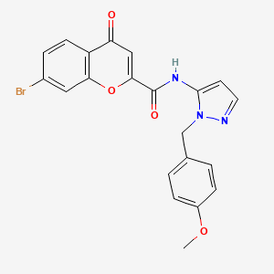 7-bromo-N-[1-(4-methoxybenzyl)-1H-pyrazol-5-yl]-4-oxo-4H-chromene-2-carboxamide