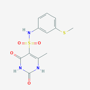 molecular formula C12H13N3O4S2 B11311481 2-hydroxy-4-methyl-N-[3-(methylsulfanyl)phenyl]-6-oxo-1,6-dihydropyrimidine-5-sulfonamide 