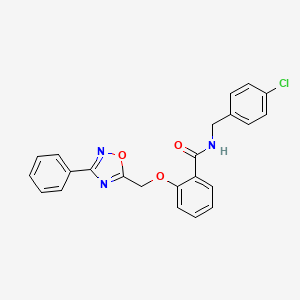 N-(4-chlorobenzyl)-2-[(3-phenyl-1,2,4-oxadiazol-5-yl)methoxy]benzamide