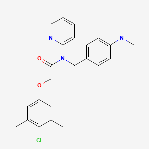 molecular formula C24H26ClN3O2 B11311490 2-(4-chloro-3,5-dimethylphenoxy)-N-[4-(dimethylamino)benzyl]-N-(pyridin-2-yl)acetamide 