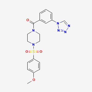 {4-[(4-methoxyphenyl)sulfonyl]piperazin-1-yl}[3-(1H-tetrazol-1-yl)phenyl]methanone