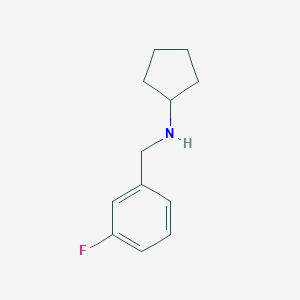 molecular formula C12H16FN B113115 N-[(3-fluorophenyl)methyl]cyclopentanamine CAS No. 85952-78-9