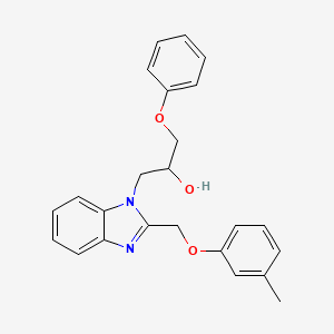 1-{2-[(3-methylphenoxy)methyl]-1H-benzimidazol-1-yl}-3-phenoxypropan-2-ol