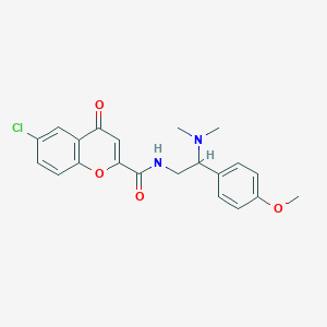 molecular formula C21H21ClN2O4 B11311523 6-chloro-N-[2-(dimethylamino)-2-(4-methoxyphenyl)ethyl]-4-oxo-4H-chromene-2-carboxamide 