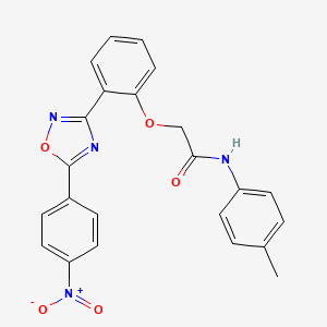 N-(4-methylphenyl)-2-{2-[5-(4-nitrophenyl)-1,2,4-oxadiazol-3-yl]phenoxy}acetamide